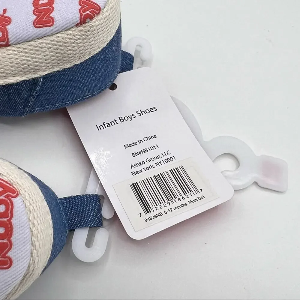 Nuby Infant Boy Baby Shoes Sz 6-12M